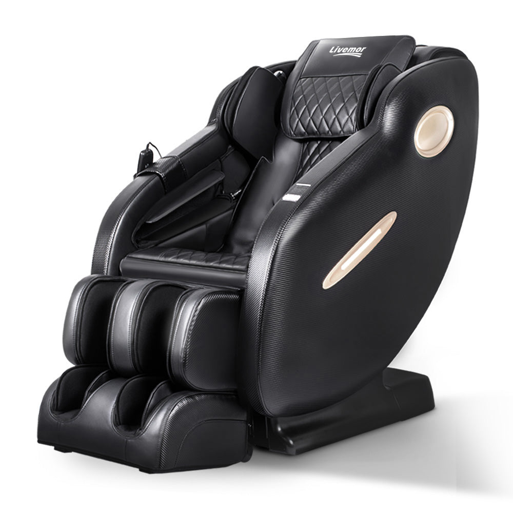 Livemor Massage Chair Electric Recliner Massager Black Ozeni