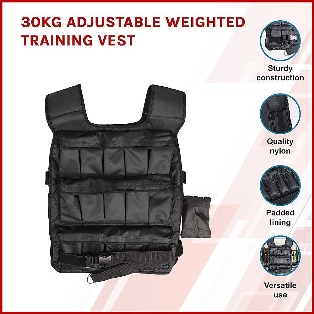 30Kg Adjustable Weighted Training Vest